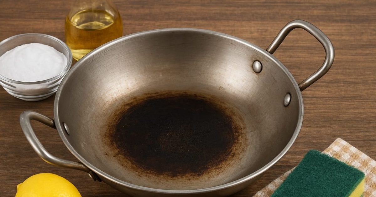 How to Clean Burnt Stines from Kadai Cleaning Tips. How to clean burnt pan traces, 5 home remedies