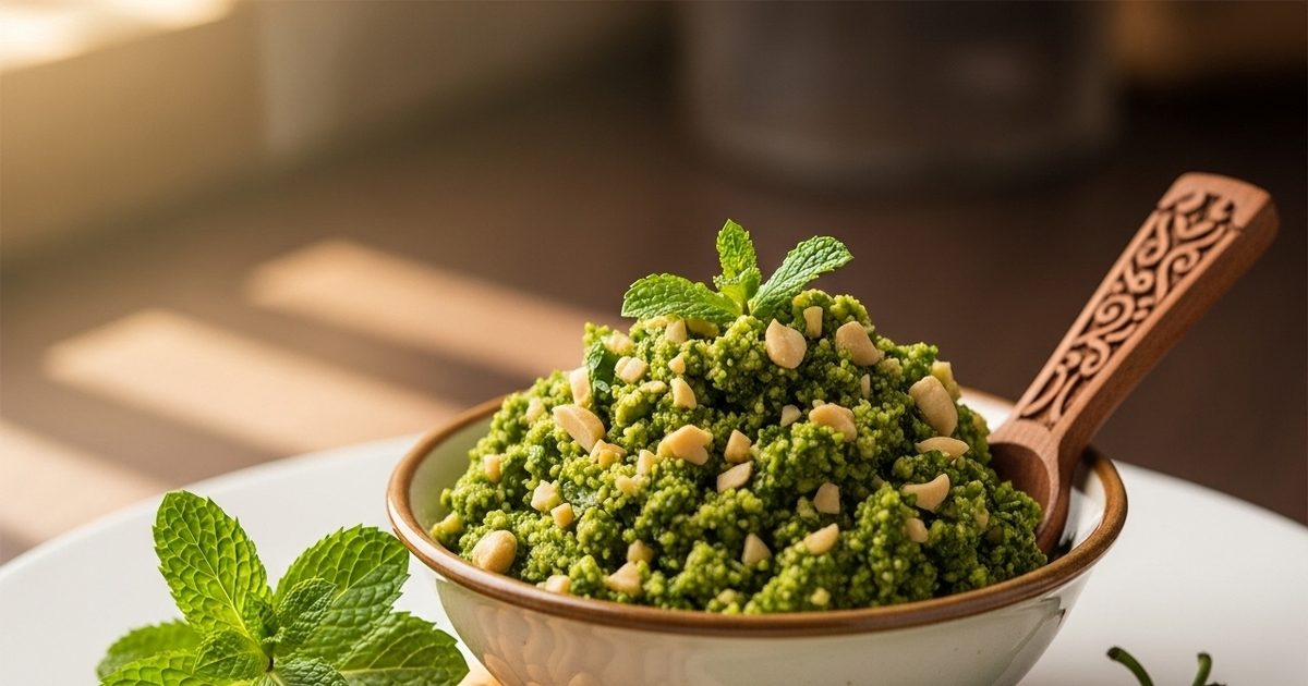 Peanut Mint Chutney Recipe. Peanuts